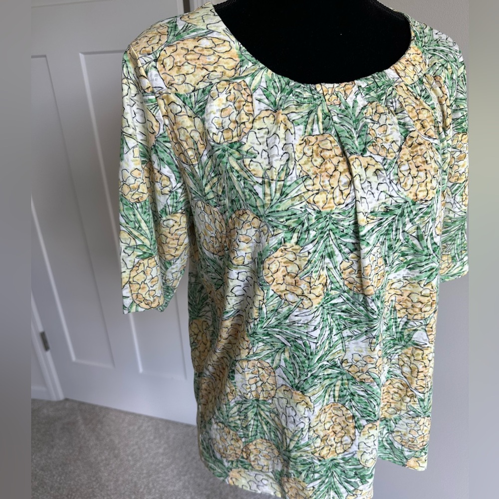 Women’s Christopher & Banks Pineapple Top - Picture 6 of 7